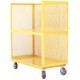 MECO 3S1836-2R-G Three-Sided Steel Service Cart, 18 x 36 Inch, 2,400 Lb Capacity
