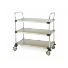 Metro 3-Shelf Stainless Steel Solid Shelf Utility Cart - MW204