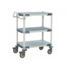 Metro MX2436G3 MetroMax 3-Shelf Open Grid Plastic Utility Cart