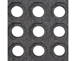 Apache Mills Performa Grease Resistant Black Kitchen Mat - 3x3