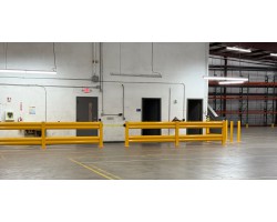 Handle-It Double High Starter Guard Rail – GR-4-S2 | Heavy-Duty Forklift Impact Barrier for Warehouse & Industrial Safety