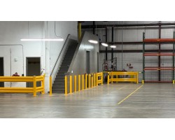 Handle-It Double High Starter Guard Rail – GR-4-S2 | Heavy-Duty Forklift Impact Barrier for Warehouse & Industrial Safety
