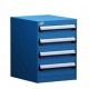 Rousseau 4-Drawer L-Series Modular Cabinet with Compartment Drawers