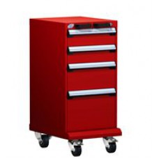 Rousseau 4-Drawer Modular Tool Cart, 18 x 27 x 39-1/4, Model L3BBG-3404L3B