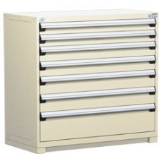 Rousseau R5AHE-4407 7-Drawer Heavy-Duty Stationary Modular Storage Cabinet – 48″W × 24″D Industrial Tool & Parts Organizer