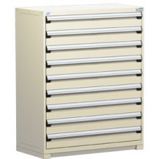 Rousseau R5AHE-5814 9-Drawer Heavy-Duty Stationary Modular Storage Cabinet – 48″W × 24″D × 60″H Industrial Tool & Parts Organizer
