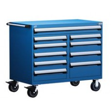 Rousseau 10-Drawer Modular Tool Cart R5GKE-3403 for Secure Industrial Storage