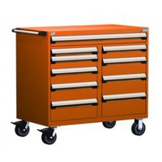 Rousseau 10-Drawer Modular Tool Cart R5GKE-3813 for Secure Industrial Storage