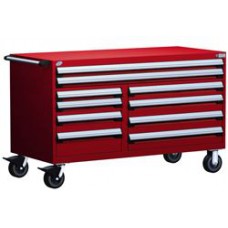 Rousseau 10-Drawer Modular Tool Cart R5GKG-3008 for Secure Industrial Storage