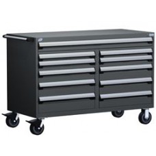 Rousseau 11-Drawer Modular Tool Cart R5GKG-3406 for Industrial Tool Storage