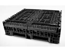 Triple Diamond Plastic Collapsible Bulk Container - 48x45x34