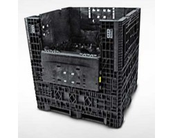 Triple Diamond Plastic Collapsible Bulk Container - 48x45x50