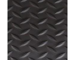 Apache Mills Anti-Fatigue Diamond Foot Black Mat - 3x10