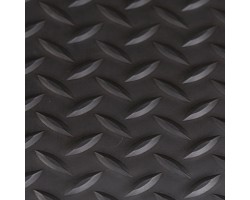 Apache Mills Anti-Fatigue Diamond Foot Black-Yellow Border Mat - 3x75