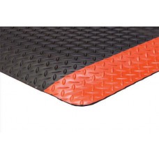 Apache Mills Anti-Fatigue Diamond Foot Black-Orange Border Mat - 3x10