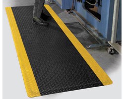 Apache Mills Anti-Fatigue Diamond Foot Black-Chevron Mat - 2x75
