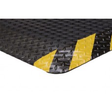 Apache Mills Anti-Fatigue Supreme Diamond Foot Black-Chevron Border Mat - 3x5