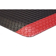 Apache Mills Anti-Fatigue Supreme Diamond Foot Black-Red Border Mat - 3x5
