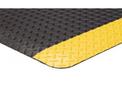 Apache Mills Anti-Fatigue Ultimate Diamond Foot Black Mat - 2x3