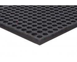 Apache Mills Black Grease Resistant Kitchen Mat - 3x5