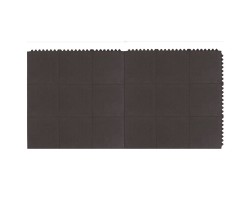 Apache Mills Performa SD Grease Resistant Black Kitchen Mat - 3x3