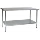 Eagle Group T2424E Spec-Master Stainless Bench with Galvanized Shelf and Legs