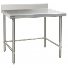 Eagle Group T24120STEM-BS Spec-Master Marine Stainless Bench with Backsplash, Stainless Tubular Base and Legs