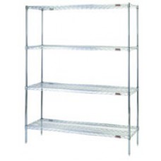 Eagle Group S4-74-2430Z Four-Shelf Shelving Unit, EAGLEbrite Zinc Finish