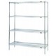 Eagle Group S4-63-1824Z Four-Shelf Shelving Unit - EAGLEbrite Zinc Finish