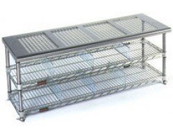 Eagle PCRB1872 Stainless Steel Perforated Top Gowning Bench