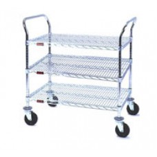 Eagle Group U3-2448Z EAGLEbrite Utility Cart with 3 Wire Shelves