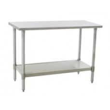 Eagle Group T2424SEB Stainless Steel Deluxe Lab Bench with Stainless Legs and Bottom Shelf