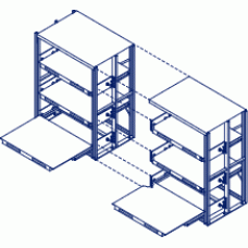 Jarke E-Z Glide Roll Out Shelving Add-on Rack - EZ483672A