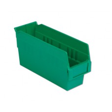LEWISBins SB124-6 Hopper Front Plastic Shelf Bins - 8 per Carton