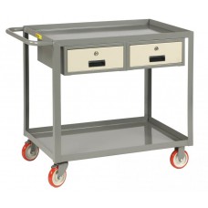 Little Giant Welded Steel Service Cart - LGL-2436-BK-2DR