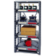 MECO Roll-Out Shelving Starter Unit RSR335-3 | Heavy-Duty 3-Shelf Steel Storage Rack