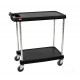Metro 2-Shelf myCart Polymer Utility Cart - MY1627-24BL