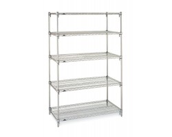 Metro 5-Shelf Stainless Steel Wire Shelving Unit- A244874NS5