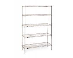 Metro 5-Shelf Stainless Steel Wire Shelving Unit- 183074NS5