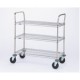 Metro 3-Shelf Chrome Plated Wire Utility Cart - 3SPN33DC