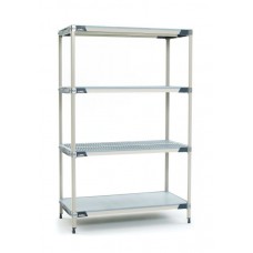 Metro 4-Shelf MetroMax-i Solid Grid Plastic Shelving - X326F4