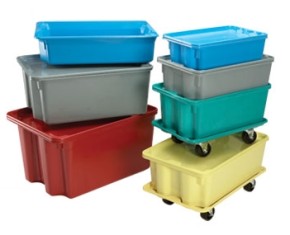 MFG Industrial Nest and Stack Fiberglass Containers