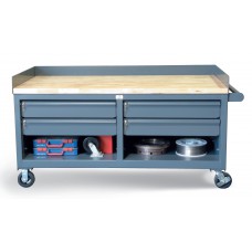 Strong Hold Mobile Maple Top Work Bench - 62.2-360-CSU-4DB-CA
