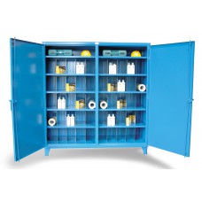 Strong Hold 66-DS-242-8PH-40VD-SB 2-Shift Bin Storage Cabinet – Heavy-Duty Industrial Steel Cabinet with Dividers