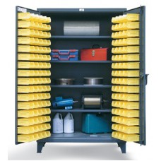 Strong Hold 36-BS-244 4-Shelf Bin Storage Cabinet – Heavy-Duty Industrial Steel Cabinet with 94 Bins