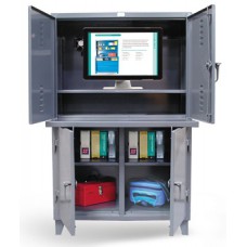 Strong Hold Industrial Steel Computer Workstation - 46-CC-243