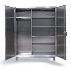 Strong Hold Stainless Steel Wardrobe Cabinet - 36-W-245-SS