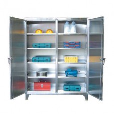 Strong Hold Stainless Double Shift Storage Cabinet - 56-DS-248SS