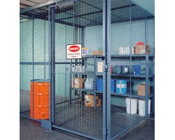 WireCrafters 1-Wall Style 840 Wire Security Cage-16x8-Sliding Door