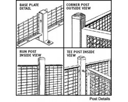 WireCrafters 1-Wall Welded Wire Security Cage Sliding Door RW2481S